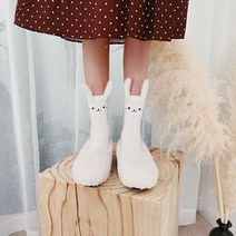 오즈디 깜찍 토끼 귀 캐릭터 인형 양말 여성 레빗 스니커즈 삭스