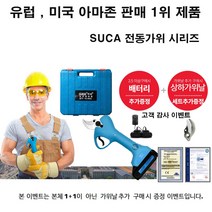 유럽 미국 수출용 충전식 전동전지 전정가위 블랙스미스 SUCA 시리즈(국내 유료 AS 가능), 옵션B-무선2.5 전동 가위(배터리×2)