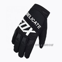 Delicate Fox-모토크로스 레이싱 장갑 MTB MX BMX 산악 자전거 사이클링 오토바이 모토 남자 ATV UTV Luvas, XL, 블랙 화이트