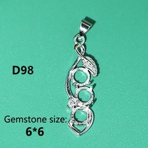 진주 펜던트 여성 순금 목걸이 인레이 6x6 10x14 12x16 13x18MM 실버 도금 빈 기본 꽃 모양 베젤 DIY 쥬얼리 액세서리 만들기, [14] D98