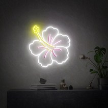 네온사인 간판 홈바 플라워 네온 사인 맞춤형 행성 LED 조명 벽 아트 장식 웨딩 파티 선물 소녀 십대 침실 야간 램프 생일, 5.Style 4 - 15 inch