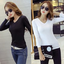 일월전빵 2개 여성 슬림핏 기본 무지 긴팔티셔츠 B-C025