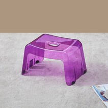 감성 디자인 투명 의자 인테리어 카페, 크리스탈 투명 스툴 퍼플  28x22x20, 1개
