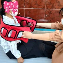 도움 벨트 마비 노인 환자 케어 요양사 도우미 돌보미 뇌출혈 편마비 거동 불편, 한 사이즈, 저렴한 블랙
