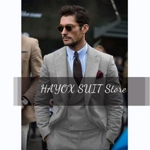 남성용 우아한 수트 슬림핏 트위드 재킷 조끼 바지 비즈니스 포멀 웨딩 무도회 블레이저 세트 턱시도 다크 그레이 3 피스, 4XL, GRAY