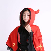 파티해 할로윈 깜찍 뿔망토, 레드, 1개