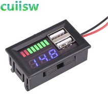 절연 저항 측정기빨간색 LED 디지털 디스플레이 Voltmeter 미니 전압 측정기 배터리 테스터 패널 DC 12V 자, 02 파란