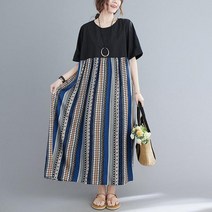 기하학 빅사이즈 30 40 50 대 여성 의류 쇼핑몰 미시옷 원피스 부인 중년 블라우스 77 하객룩 여름 임부복