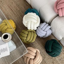 자이언트얀 매듭쿠션 꽈배기쿠션 꼬임 공쿠션 북유럽 인테리어 모던 거실 소파 등쿠션 집꾸미기 1개, 그레이