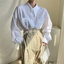 유명연예인 흰색블라우스 여성 면접 오피스 졸업 증명 사진 룩 빅카라