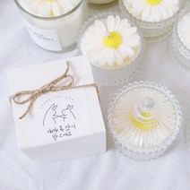 메리고데이지캔들 7온즈 데이지 퇴사 집들이 선물 답례품 캔들, 미니 메리고 데이지 캔들(3온즈), 웨딩데이