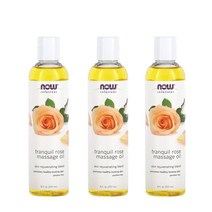 NOW 나우푸드 트랜퀼 로즈 마사지 오일 237ml x3병