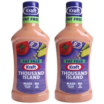 크래프트 팻 프리 사우전드 아일랜드 드레싱, 473ml, 2개