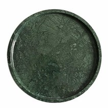 StonePlus 천연 진짜 대리석 화장대 욕실 트레이/깔끔한 정리함 컵용 샴푸 향수 주얼리(블랙 그레이 24.8cm x 3.1cm(9.84 x 1.18인치), Green