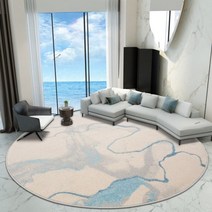 단모 스웨덴 미니 침대밑 방바닥 대형 원형 곰돌이 스마일 러그 카페트 스칸디나비아 블루