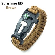 패션팔찌 paracord 야외 생존 다기능 캠핑 구조 비상 로프 bangles 나침반