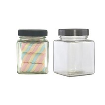 [유리병] 플라스틱마개 사각꽃차310 1개 310ml, 플라스틱흰색