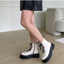 앙세르 앙세르 8홀 레이스업 플랫폼 미들부츠 7cm