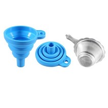 3D프린터부품 3D 프린터 접을 수 있는 실리콘 깔때기 조합 빛 경화 필터 용 스테인레스 스틸 수지 컵, 02 blue 2 in 1