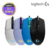 로지텍 G102 정품 게이밍 유선 마우스, 블랙, 블랙