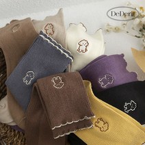 데데리트 귀여운 강아지 골지 니트 여성 여자 패션 디자인 캐릭터 프릴 예쁜 양말