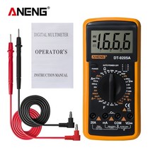 멀티테스터기 접촉/비접촉 타코메타/회전계/RPM/회전수측정기 aneng dt9205a digital true rms multimeter acdc 트랜지스터 전압 테스터 ncv, 주황색