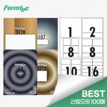 레이저 잉크젯 라벨 100매 파일라벨지 잉크젯라벨지 화일라벨지, 종류:⑦ 8칸(LS3610)