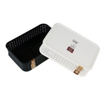 마이 스타일 직사각 바스켓-3호 (약22x15xH6cm), 화이트