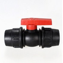 배관용품 배관자재 싱글 관수 농수관 조임식 PE 유니온밸브 25mm, 1개