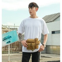 허리에 매는 차는 가방 등산용 주머니 많은 밀리터리 물병허리쌕 허리색, 카멜