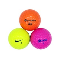 [골그린샵] 로스트볼 프리미엄브랜드 컬러볼 A-급[2.3피스] (테일러.스릭슨.나이키 등) 중고골프공 50알, 단품