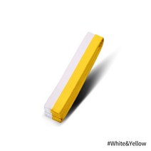 태권도 발차기미트 태권도복 무술 가라테 유도 전문 벨트 주짓수 표준 테이프 보호용 허리띠 1 개, 2.2M, 04 White Yellow