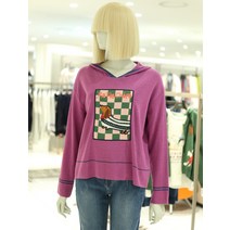 [베네통] 강아지 체크보드 후드 니트 BAKP15241(2277136)