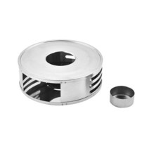 난로 양초 화목 캠핑 불멍 실버 라운드 차 주전자 따뜻한 기능 차 스토브 촛불 스틸, 02 B