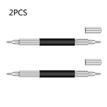 2Pcs 텅스텐 카바 이드 팁 스크 라이버 마킹 에칭 펜 더블 엔드 세라믹 유리 금속 나, CHINA