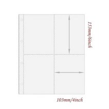 10 팩 A4 포토 앨범 클리어 슬리브 4x6 인치 탑로더 포토카드 엽서 바인더 시트 리필 페이지 2 4 6 9 포켓 PVC 무료, 4 pockets 10pcs