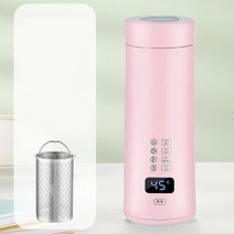미니 냉장고 400 휴대용 전기 주전자 열 컵 커피 차 여행 물 보일러 온도 제어 스마트 보온병, Smart with filte+미국