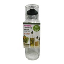 LW 리빙 일제 드레싱 보틀 - 하리오 소스병 시리즈 유리 오일병 검정 사이즈선택, 1개, 240ml