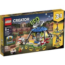 LEGO 레고 호환브릭 호환로봇 미니 소형블럭 성인피규어 호환 만들기 조립 블록 Creator 3in1 페어그라운드 캐러셀 31095 건물 키트595피스, [01] 불만제로 포장.