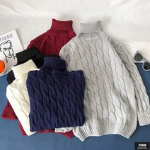 가바바 남성 빅사이즈 목폴라 기본 꽈배기 잇 아이템 소장템 터틀넥 스웨터 7XL까지 G65117