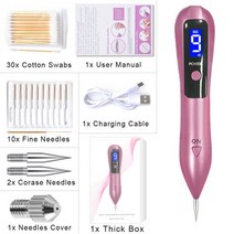 정확한 레이저 레벨기 점 모반 제거 펜 사마귀 플라즈마 리무버 피부 문신 모공 여드름 옥수수 주근깨 전기 스윕 얼굴 다크 에이지 스팟, [02] Upgrade White