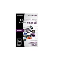 한솔 B4코팅필름100mic 기계코팅지, 100매입, B4