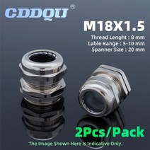 케이블글랜드 2pcs 방수 금속 니켈 pleated 황동 메트릭 및 pg 스레드 케이블 글 랜드 m6-m18 pg7-pg11 고정 씰 조인트 배선 액세서리, bm18 적합 5-10mm