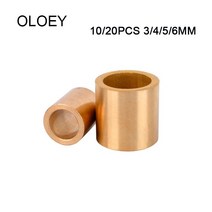 동슬리브 전기부품 내경 3mm 4mm 5mm 6mm 오일 부싱 구리 슬리브의 구리 부싱, 6x10x12mm, 20개
