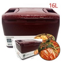 16L 김치냉장고통 밀폐 락앤락 사각 동치미 물김치통, 1개