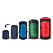 갈렙등반 침낭 파우치 압축 경량 방수 고밀도 원단 4가지 색상 크기, 레드, S, 1개