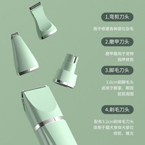가정용 강아지 애견 바리깡 미용기 전문가용 반려동물 클리퍼 저소음 이발기, 민트