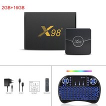 ott박스 디자인 x 98 플러스 Amlogic s905 w2 안드로이드 11 OS 듀얼 와이파이 BT 스마트 OTT TV 박스 유튜브 넷플릭스 ip tv 지원, 07 2GB 16GB I8_01 미국 플러그