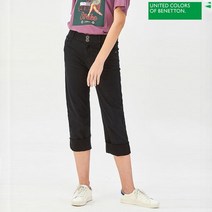 베네통 투버튼 롤업 데님 팬츠 BADP12941-BK