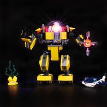 BRIKS맥스 크리에이터 3in1 수중 로봇용 LED 조명 키트 - 레고 31090 빌딩 블록 모델과 호환 - 레고 세트 미포함